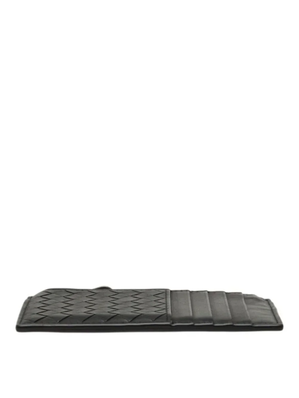 Bottega Veneta Intrecciato Card Case Black Leather